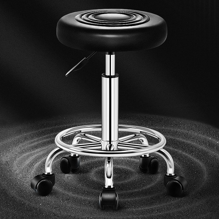 Sgabello da bar Bristol sgabello regolabile in pelle contemporanea con round