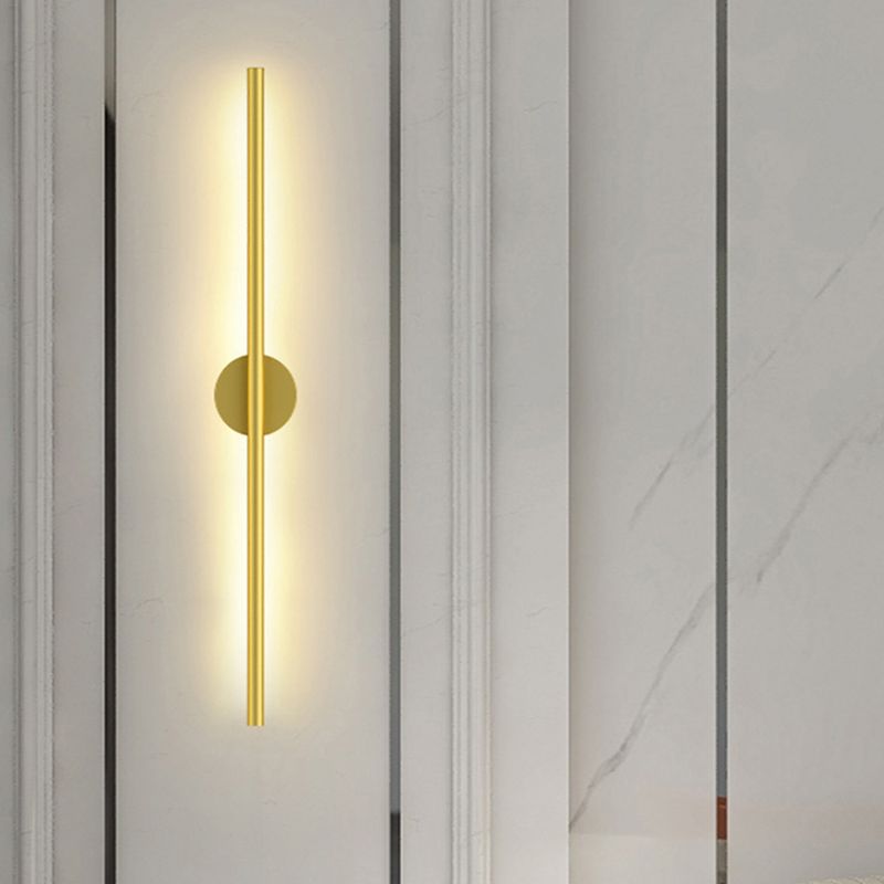 Modern Creative Linear LED Wall Light Wrought Iron Indoor Wall Lamp with Acrylic Shade