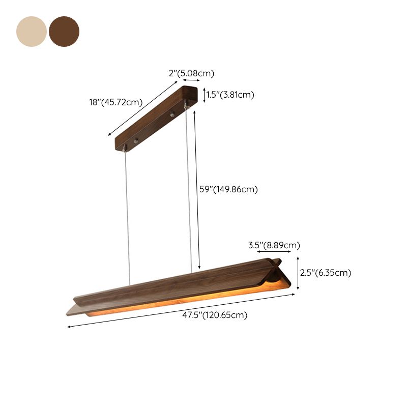 Contemporary Island Pendants Wooden Shade Island Lighting Ideas for Kitchen