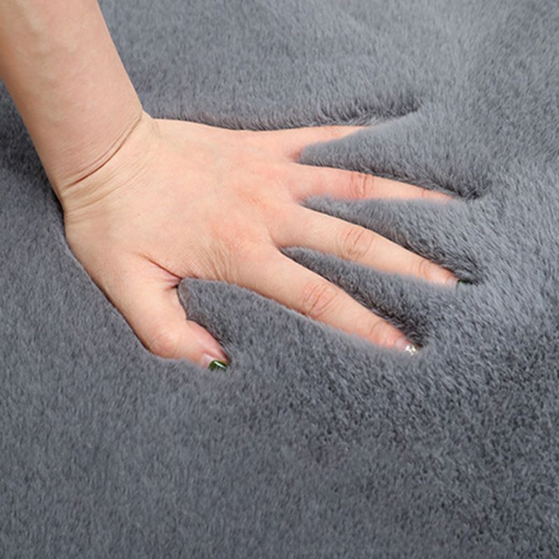 Novelty Irregular Shape Rug Solid Color Polyester Area Rug Carpet for Living Room