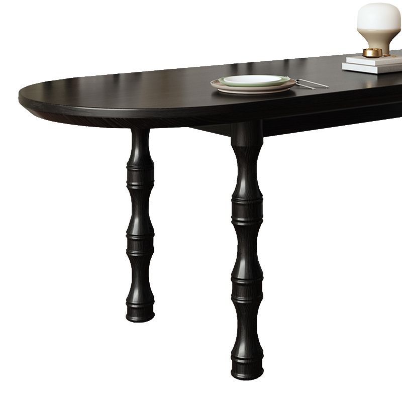 Modern Simple Dining Table Solid Wood Base Dinner Table for Living Room