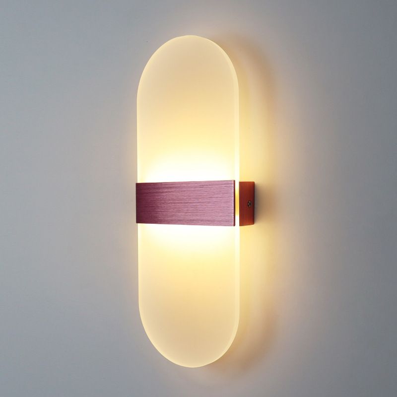 Iluminación moderna de pared LED Iluminación minimalista de pared con sombra acrílica para pasillo