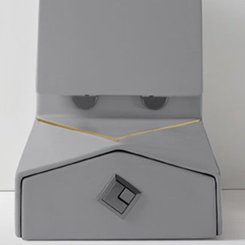 Traditional Floor Mounted Toilet Siphon Jet One-Piece Flush Toilet with Slow Close Seat