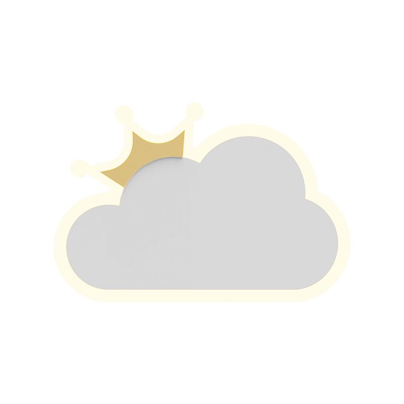 Cloud Shape Acrylic Wall Sconce LED Cartoon Children Bedroom Wall Light