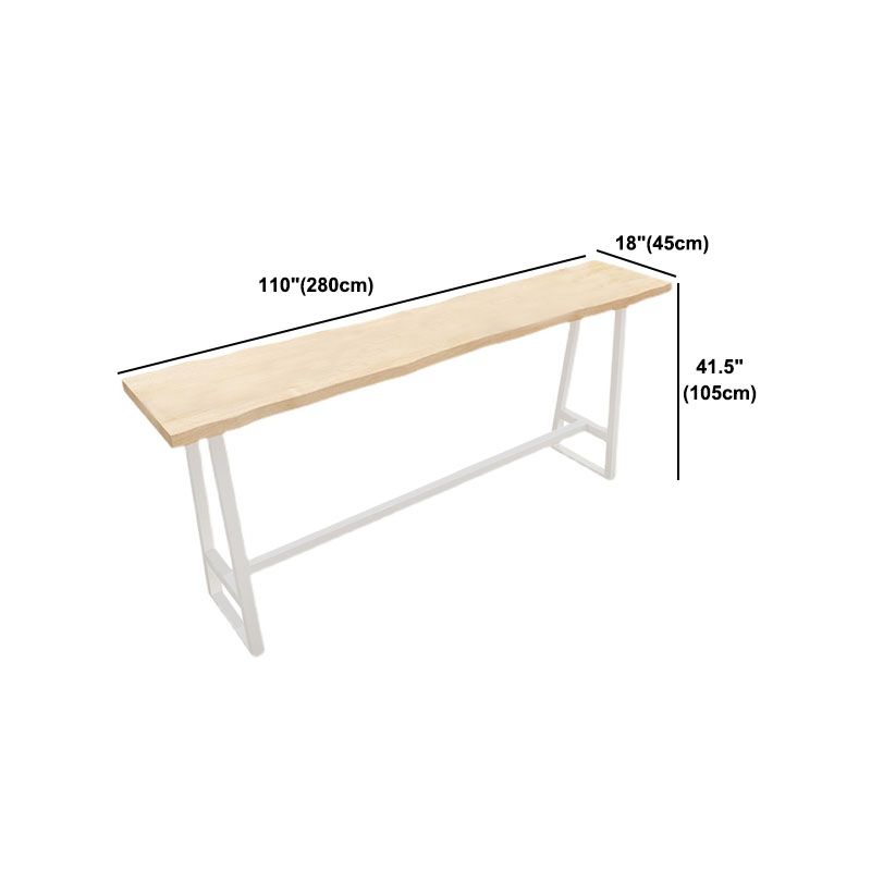 Modern Bar Set 1/2/5 Pieces Rectangle Trestle Wood and Metal Table and Stool Set