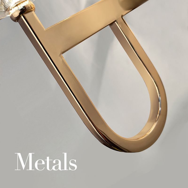 Iluminación de pared sombreada dorada de estilo contemporáneo de cristal de estilo contemporáneo lámpara