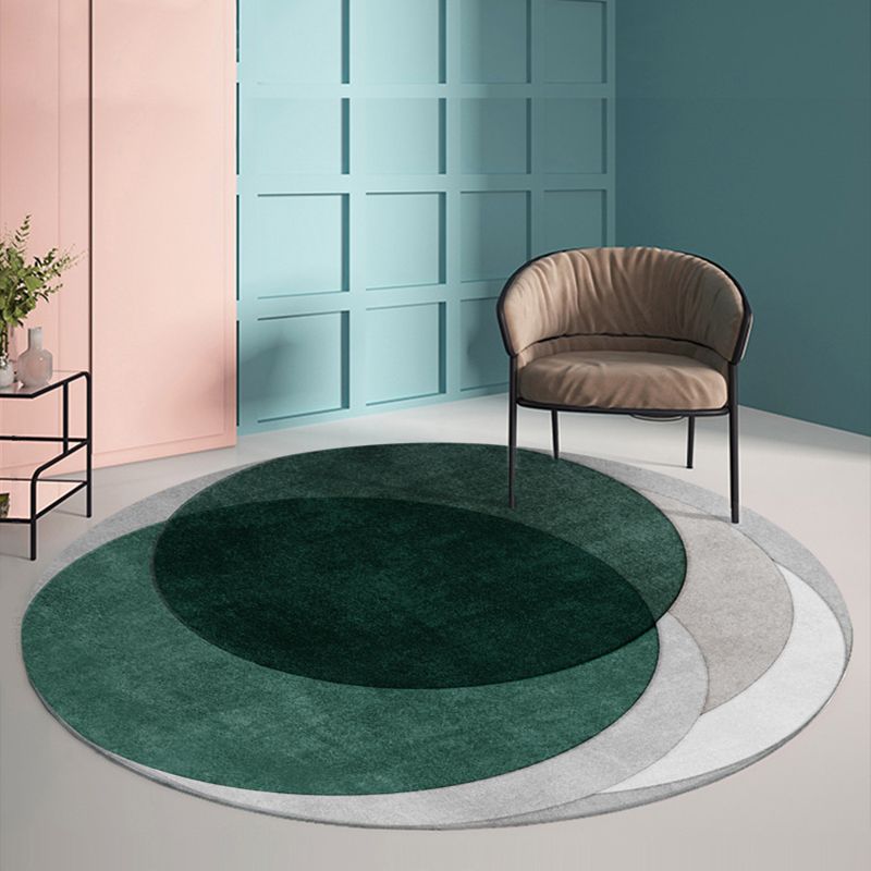 Purple Nordic Rug Polyester Contrast Color Indoor Rug Stain Resistant Rug for Living Room