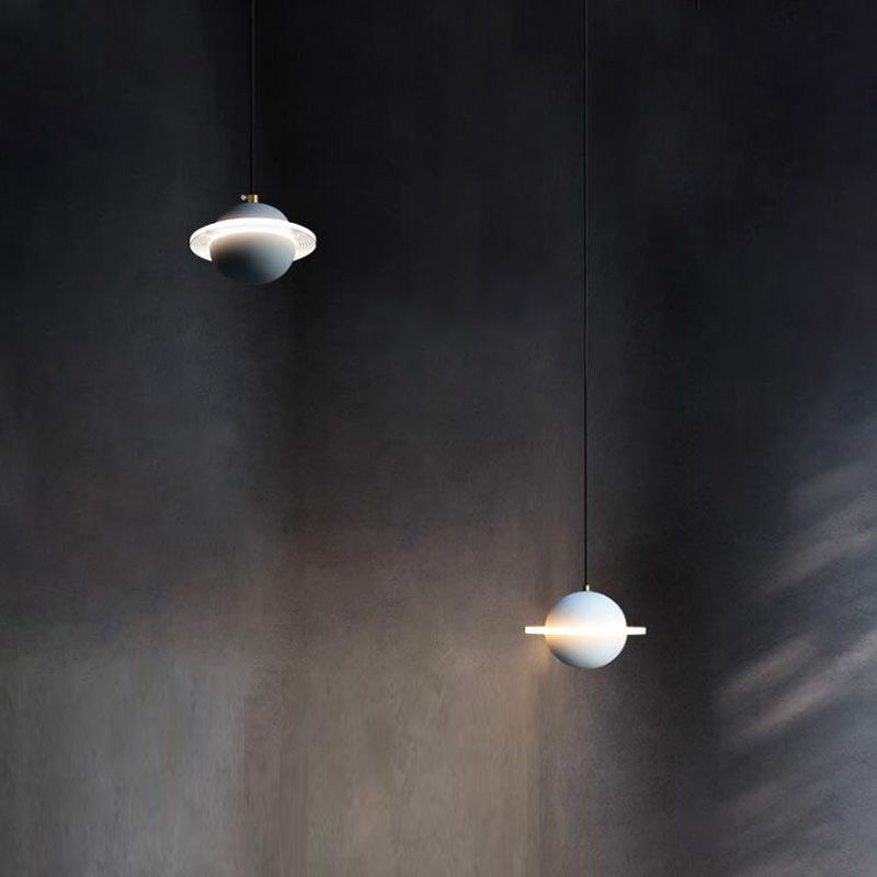 Planet Shape Chandelier Light Nordic Modern Style LED Hanging Light Fixture For Living Room
