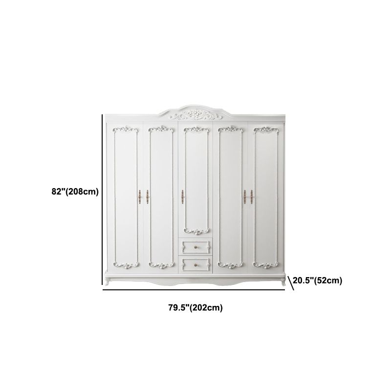 Bedroom Hinged Door Storage Cabinet Manufactured Wood French Country Cabinet with Drawers