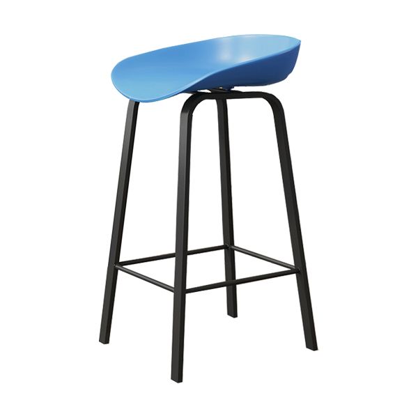 Plastic Bucket Seat Bar Stools Contemporary Low Back Barstool for Home
