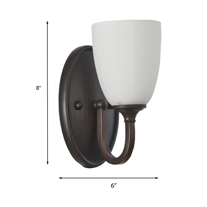 Luminaire mural blanc dôme en verre de lait rétro lampe murale de salon 1/2-lampe avec plaque arrière en métal