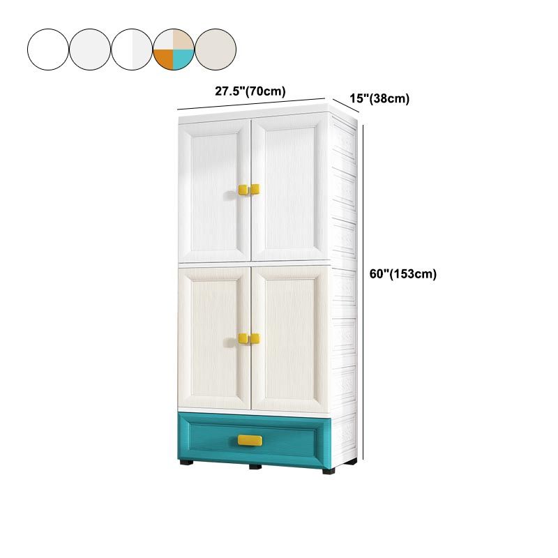 Contemporary Style Wardrobe Plastic Bedroom Wardrobe Closet with Storage