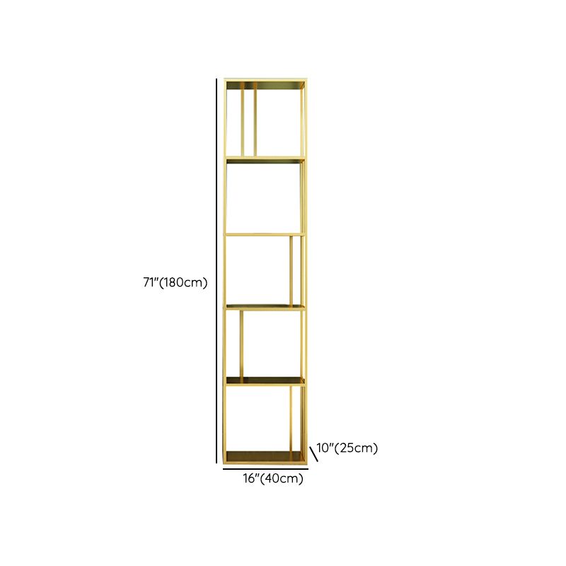 Glam Shelves Included Bookcase Standard Metal Open Back Bookshelf