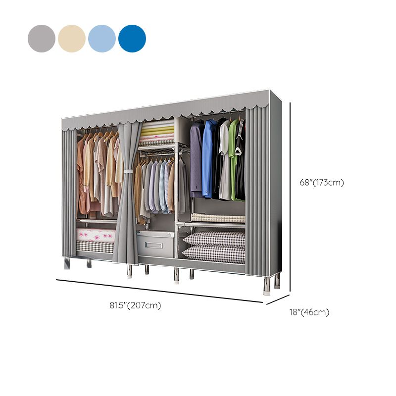 Contemporary Indoor Cabinet Matte Finish Wardrobe for Bedroom