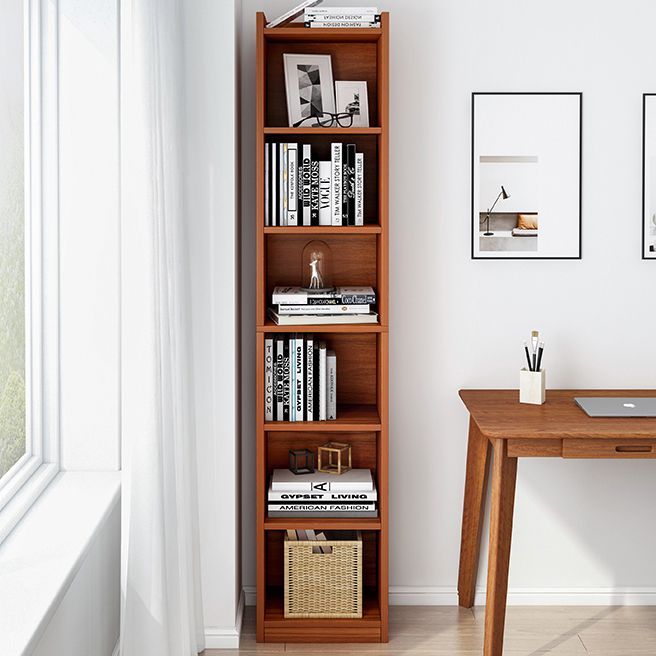 Modern Style Closed Back Bookshelf Engineered Wood Bookcase for Home