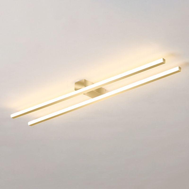 Lignes parallèles LED encastré simplicité acrylique Ultra-mince couloir éclairage monté au plafond