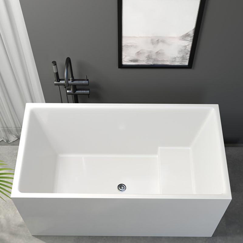 Modern Soaking Freestanding Bath Tub Acrylic Bathroom Bathtub in White