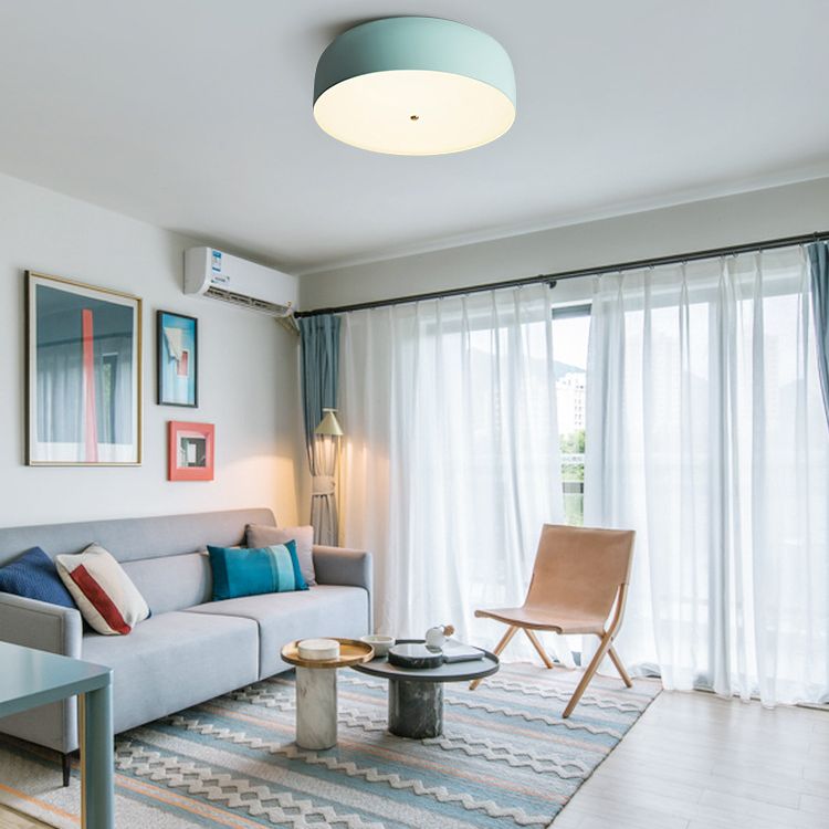 Circle Flush Mount Ceiling Light Fixture Nordic Style Metal Flush-Mount Light Fixture