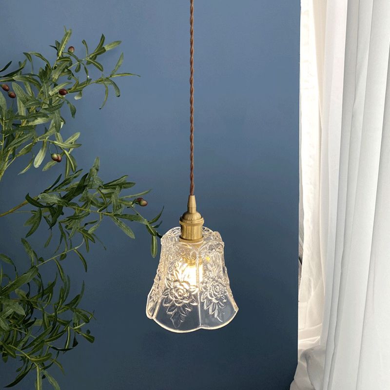 Pendante de style minimalisme moderne Shade en verre de verre pendante pour la barre de chevet