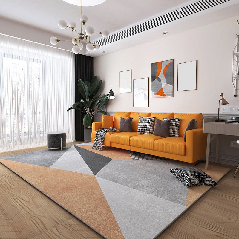 Simplicity Lattice Rug Synthetic Modern Carpet Anti-Slip Backing Rug for Home Decor