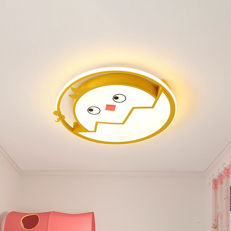 Gebrochene Muschel Chicken Flush Lampe Befestigung Cartoon Acryl LED Schlafzimmer Flush Mount in Gelb, Weiss/Warm Licht