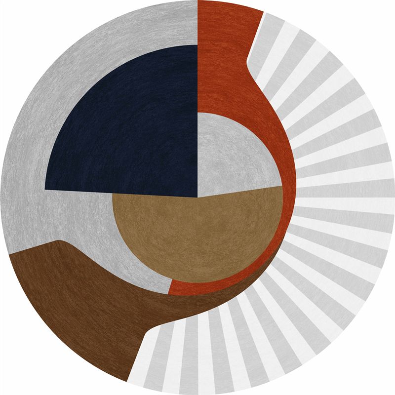 Gold Leaves Carpet Blending Modern Carpet Non-Slip Backing Carpet for Living Room