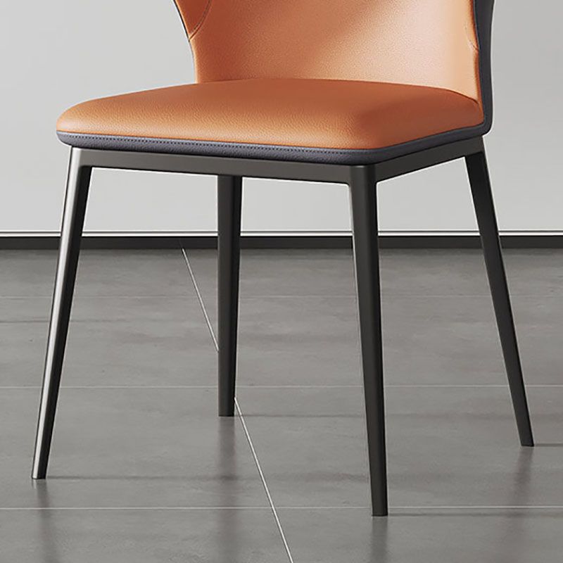 Juego de sillas de metal de estilo industrial, silla lateral con respaldo orejero para cocina y comedor (juego de 2)