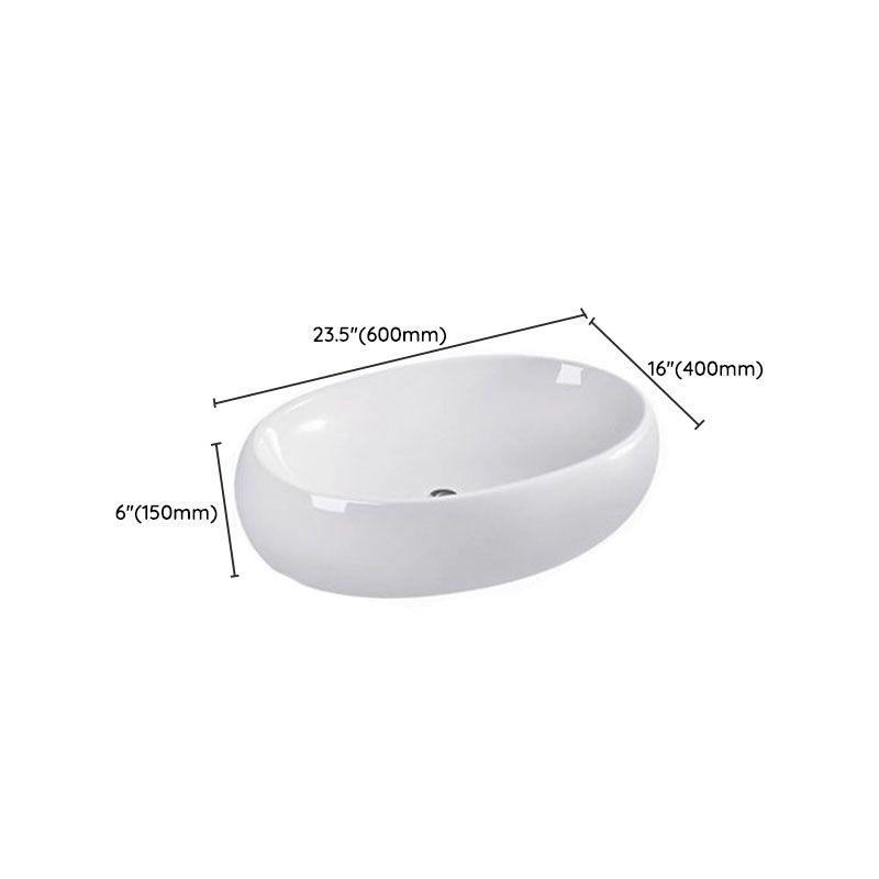 Rectangular and Round Vessel Sink in white with No Craftsmanship Basin Sink