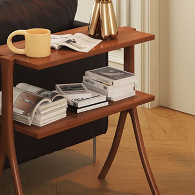 Modern Style Open Back Bookshelf Horizontal Bookcase with 2 Shelves