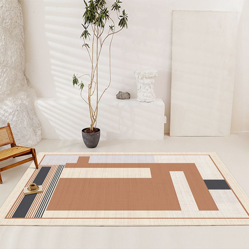 Modern Minimalist Plain Carpet Line Indoor Rug Non-slip Area Carpet for Living Room