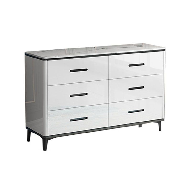 Contemporary Marble Lingerie Chest Vertical Storage Chest for Bedroom