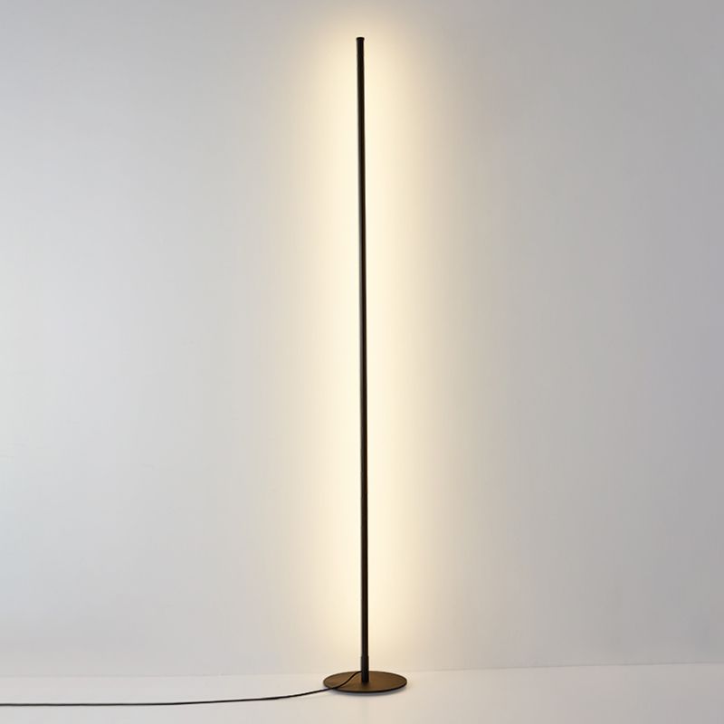 1-Light Strip Shape Floor Light Modern Style Floor Standing Light with Acrylic Shade