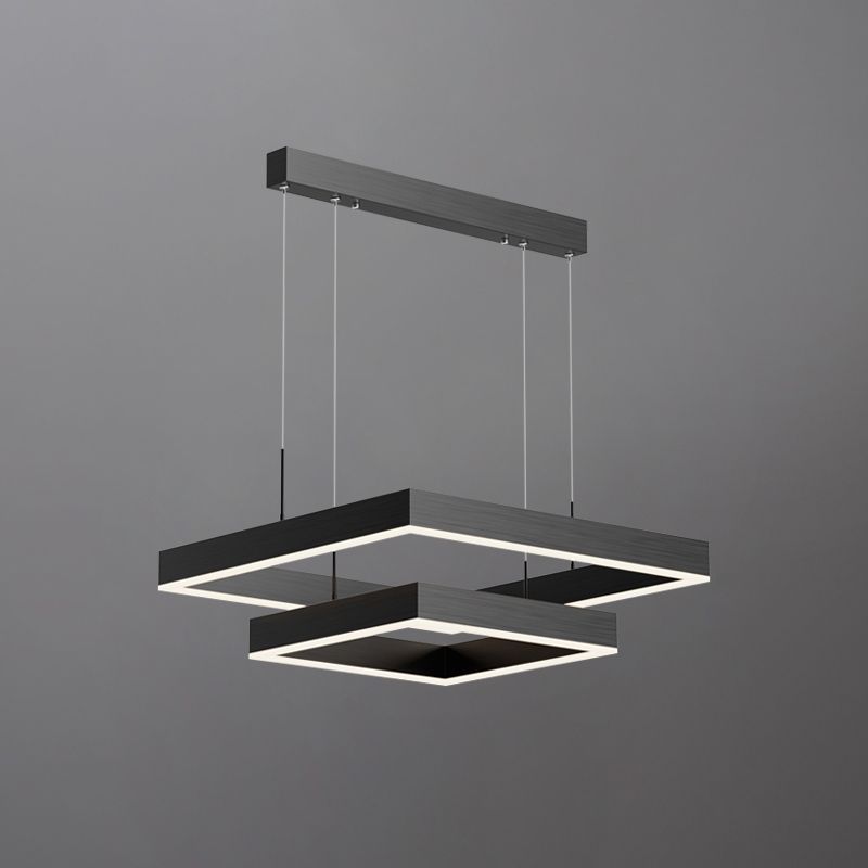 Meerdere vierkanten kroonluchter verlichtingsarmaturen moderne boerderij kroonluchters voor woonkamer