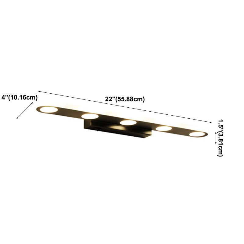 Stile semplice moderno tutta la luce di vanità per vanità in rame lampade per vanità a LED per bagno con doccia