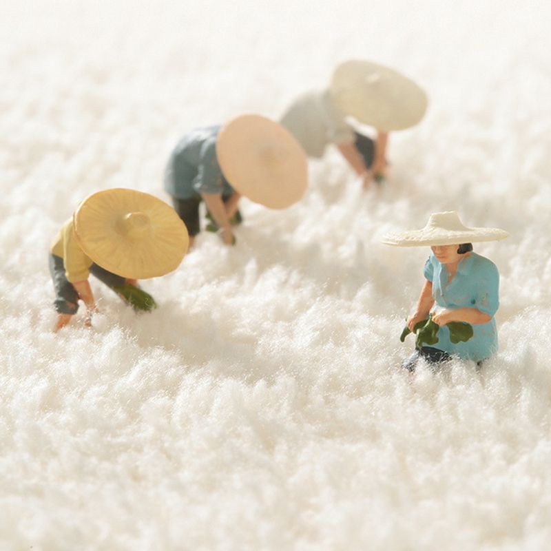 Stylish Black and White Textured Rug Polyester Area Carpet Anti-Slip Washable Rug