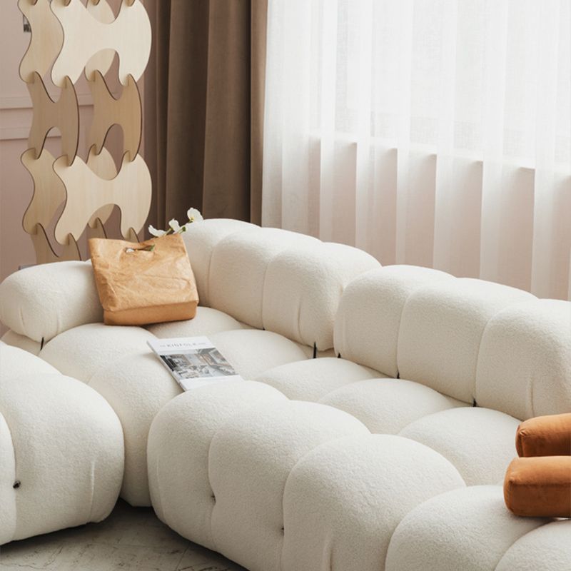 Modern Style Sofa Low Back Padded with Sponge Cushions Sofa Bed