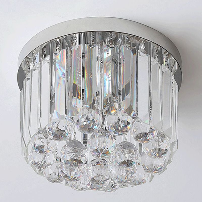 Ultra-Contemporary Flush Mount Lamp Crystal Ceiling Lighting for Foyer