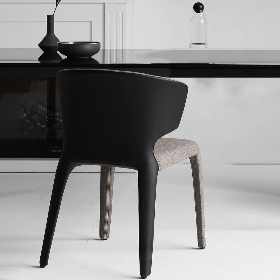 Chaise de salle à manger en métal moderne, bras à oreilles, chaise simple pour usage domestique