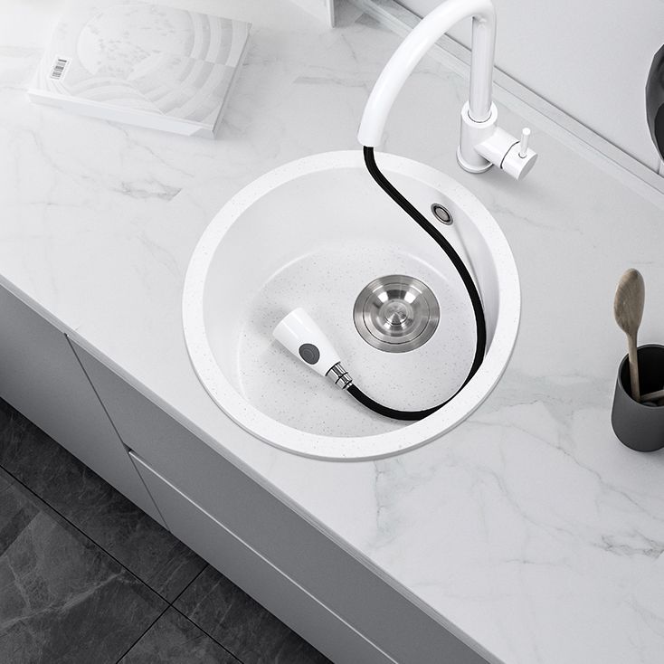 Single Bowl Kitchen Sink Modern Quartz Kitchen Sink with Round Shape