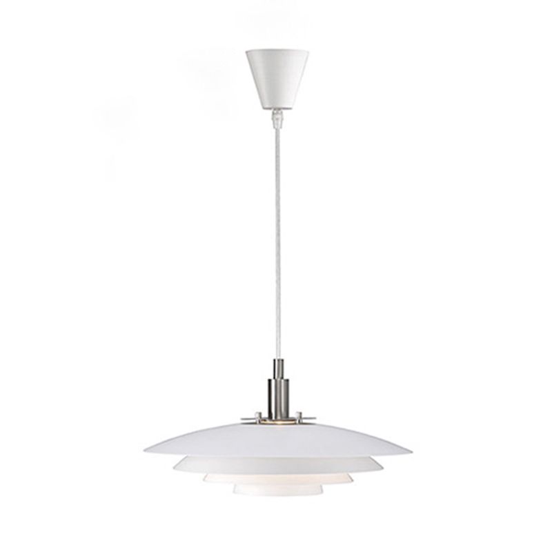 Estilo contemporáneo Geométrico Luz de comedor de comedor accesorio de iluminación de dormitorio en blanco