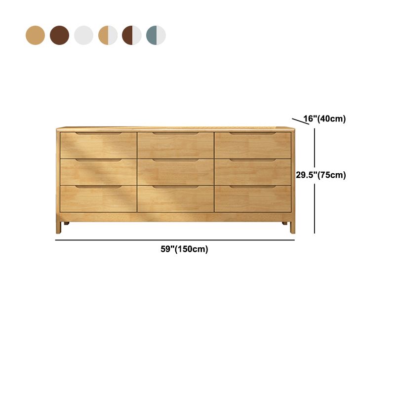 29.5"/37" Tall Solid Wood Chest, Rectangle Accent Chest with Drawers