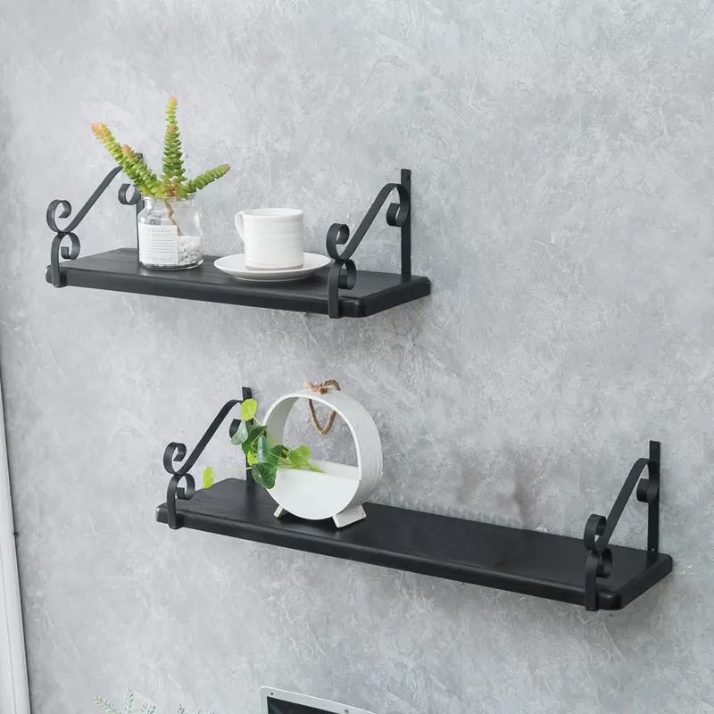 Closed Back Bookshelf Glam Style Wall Mounted Bookcase for Office Home Study Room