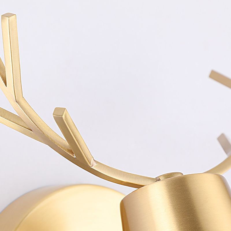 Antler Postmodern Wall Sconce One Bulb Wall Mounted Light Fixture for Sitting Room