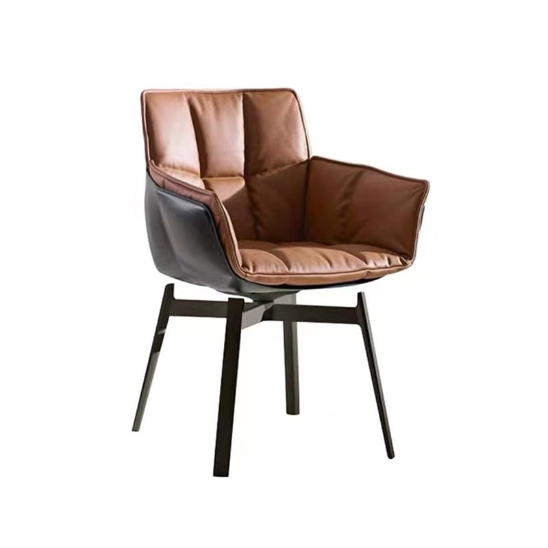 24.41"L x 24.41"W x 33.46"H Modern Cushion Back Pillow Top Arms Chair for Living Room