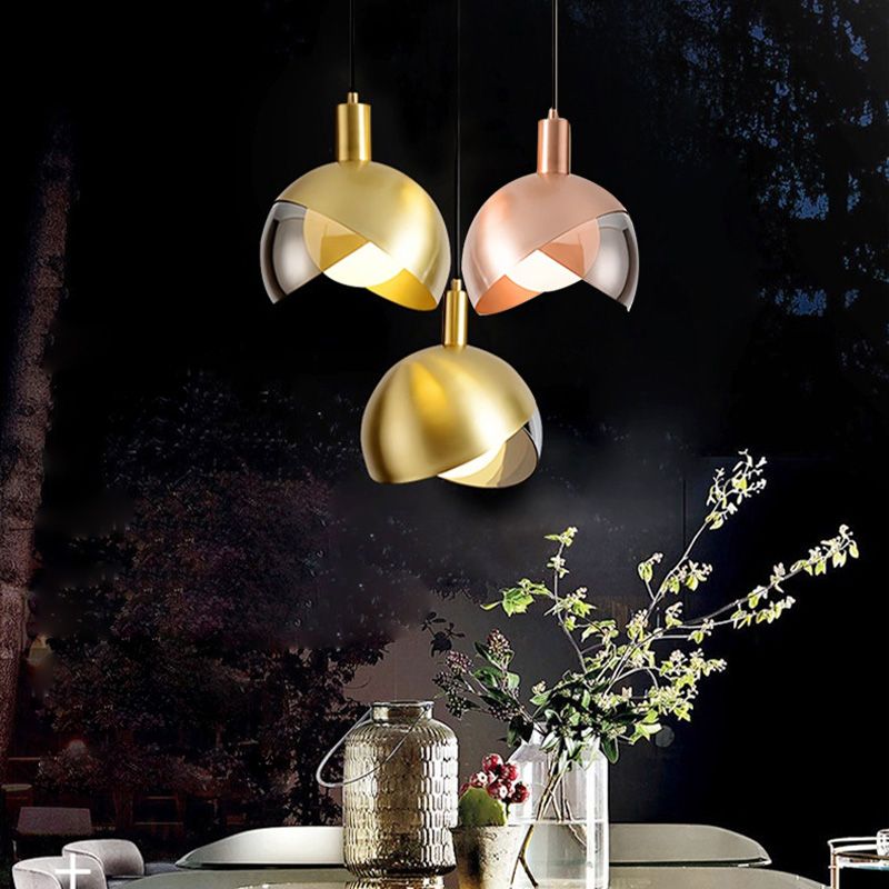 Globe -LED -Einzelheizenlicht im modernen kreativen Stil Schmiedeeisen -Hanglampe mit Glasschatten