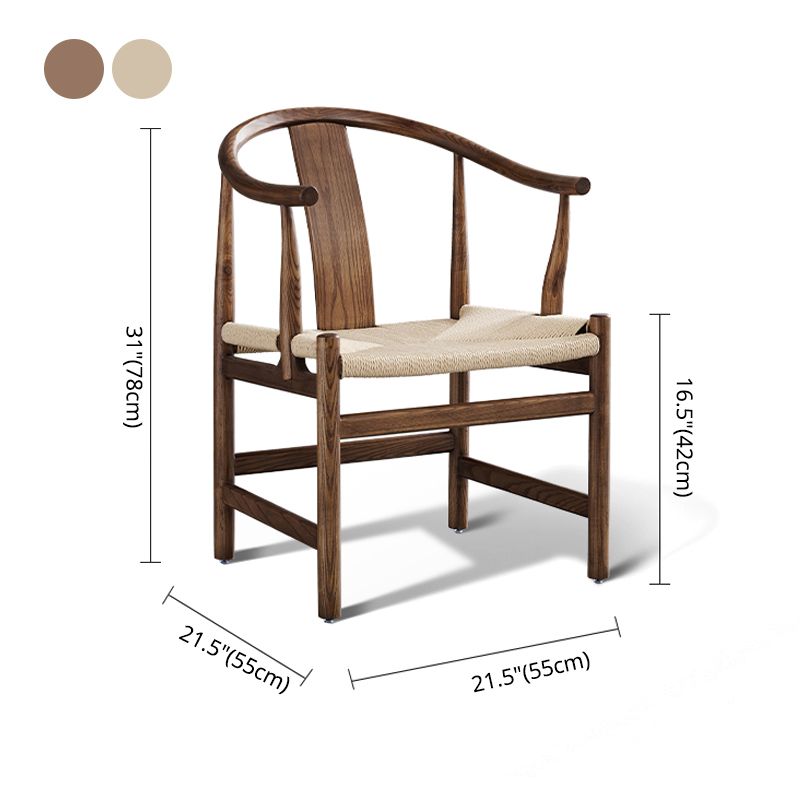 Sillas de comedor tradicionales de madera maciza, sillones de cocina con respaldo de listones