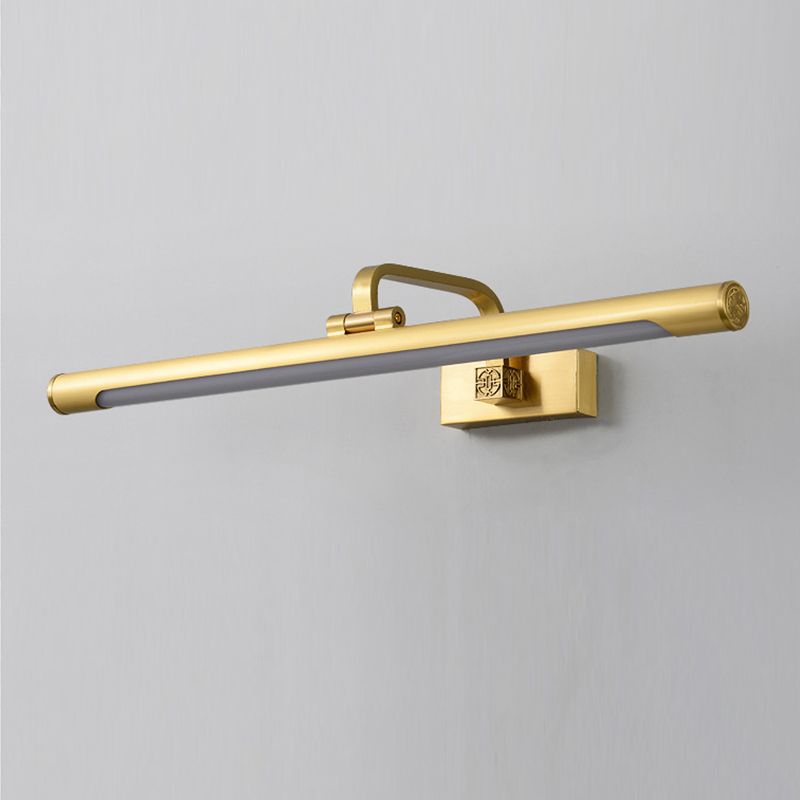 Metal Linear Shade Wall Sconce Modern Style 1 Light Mirror Wall Lighting Fixture