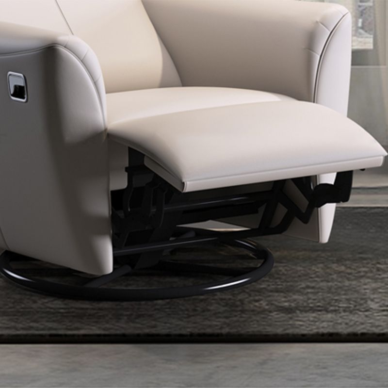 Genuine Leather Convertible Chair 33.46" L x 39.37" W x 40.15" H Swivel Chair