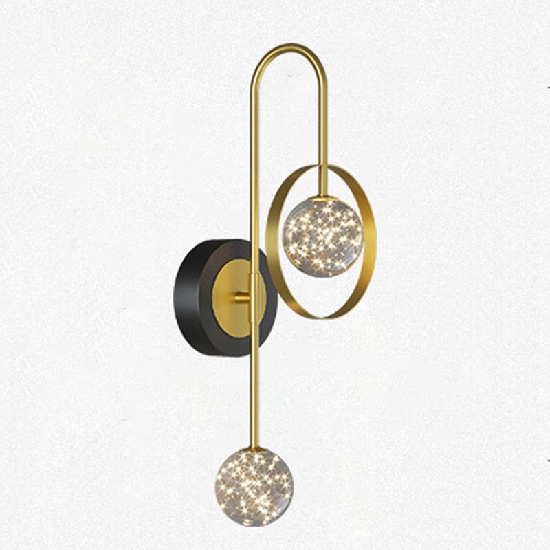Modern Unique Shape Wall Mount Light Fixture Wall Light Sconce in Gold for Dining Room