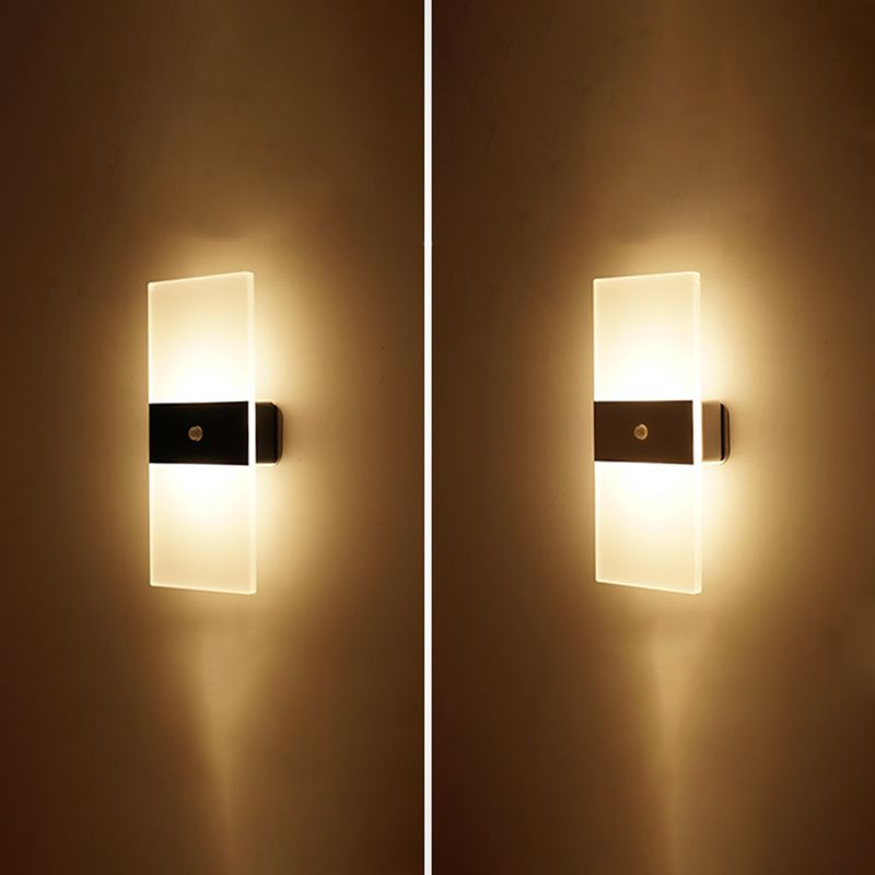 Luces de apliques de pared geométricos de estilo moderno 1 Lighting de montura de pared ligera en negro